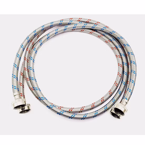 Washing Machine Discharge Hose with Blue and Red Wire