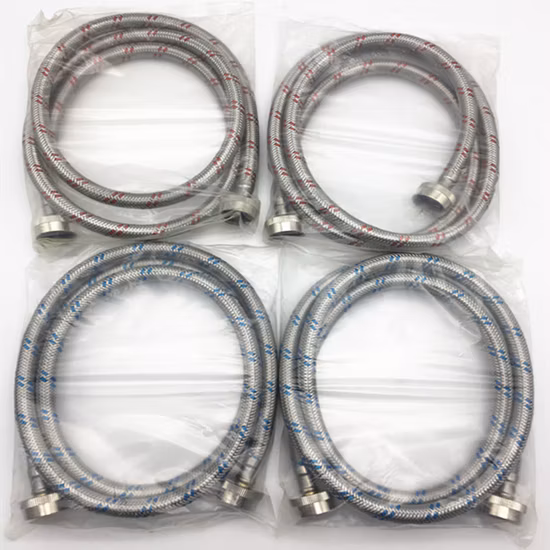 Washing Machine Discharge Hose with Blue and Red Wire