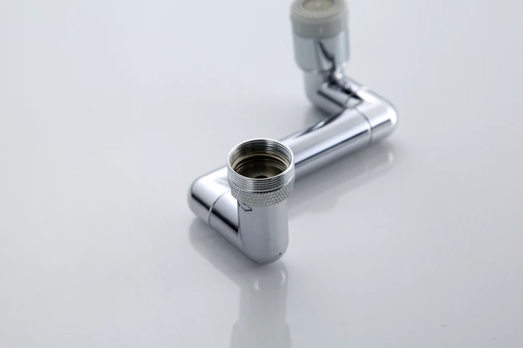 Chromed Stainless Steel Anti-Splash Faucet 1080 Degrees Rotating Faucet Extender Aerator