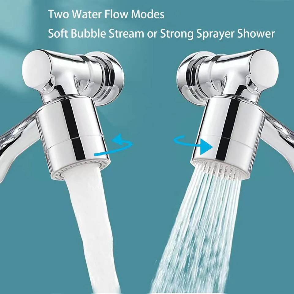 Yowin Flexible Rotary Extension 1080 Degrees Rotary Faucet Extender Plastic Faucet Aerator