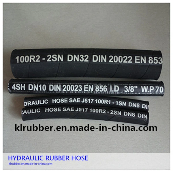 Steel Wire Braided Corrugated Hydraulic Rubber Hose