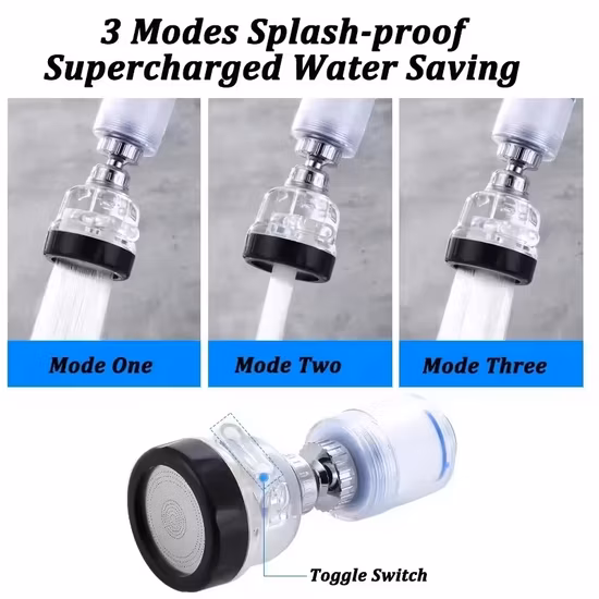 Вращающийся на 360 градусов аэратор для водосберегающего крана, подвижный удлинитель крана